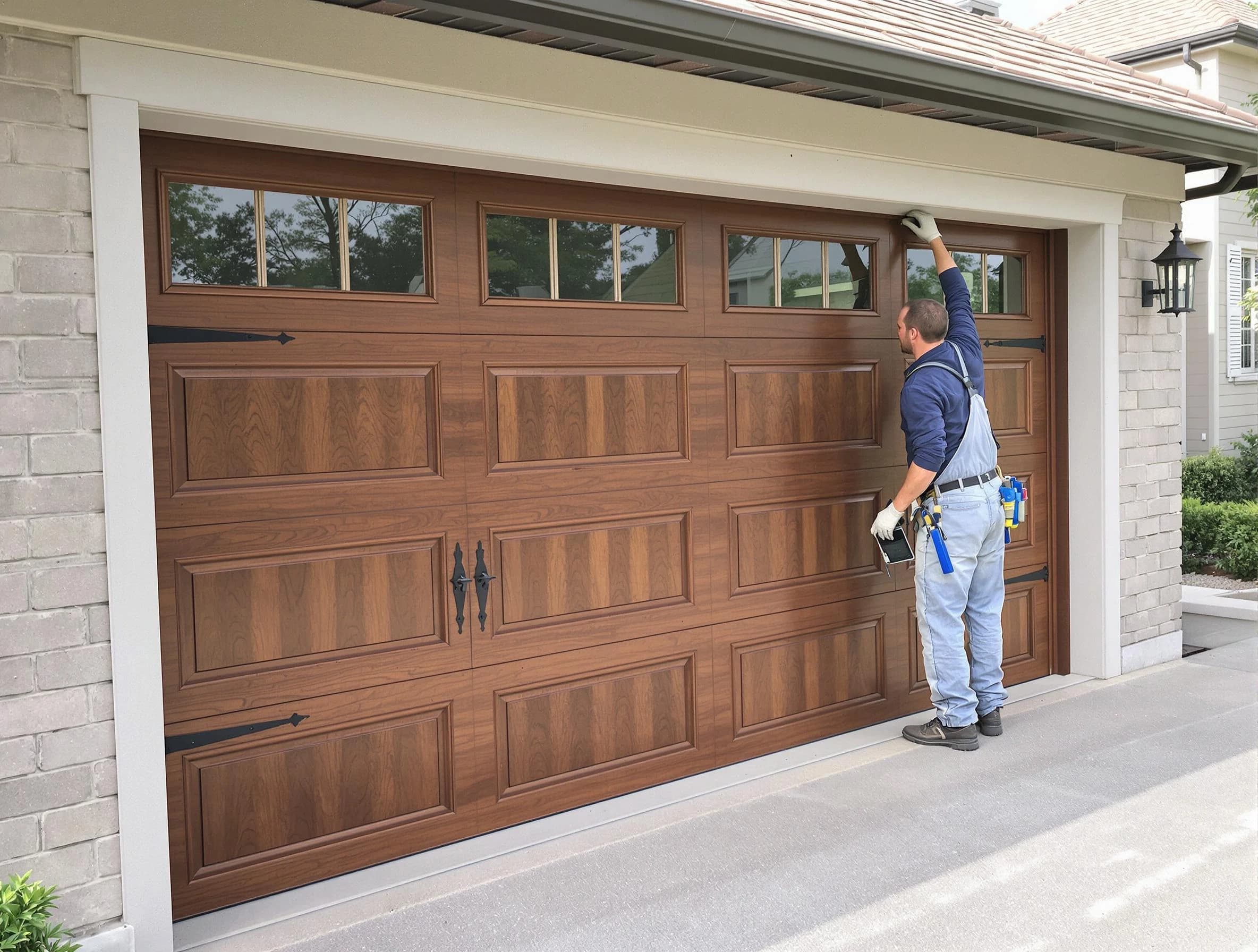 Custom garage door showcase by West Point Garage Door Repair in West Point