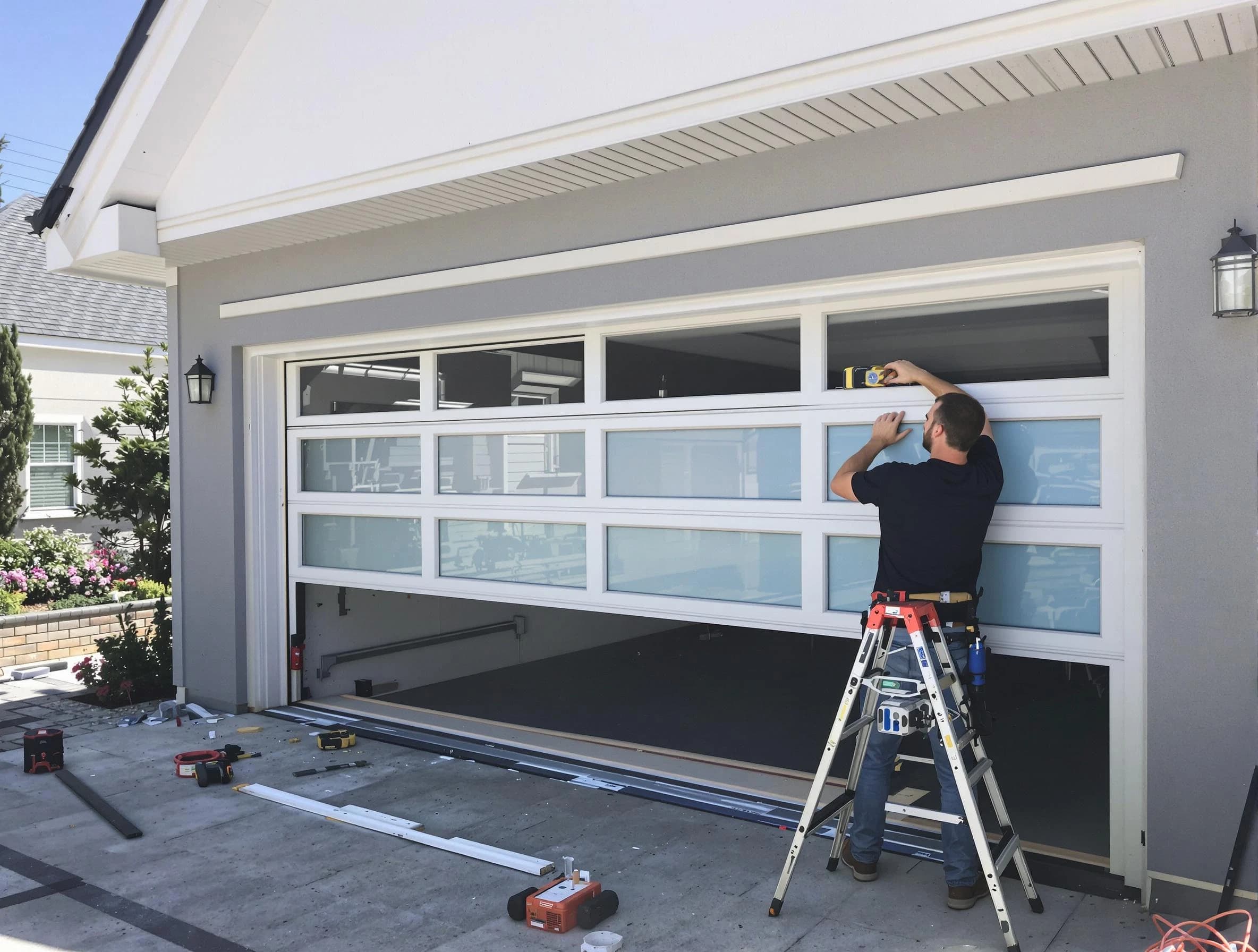 West Point Garage Door Repair team performing garage door replacement in West Point